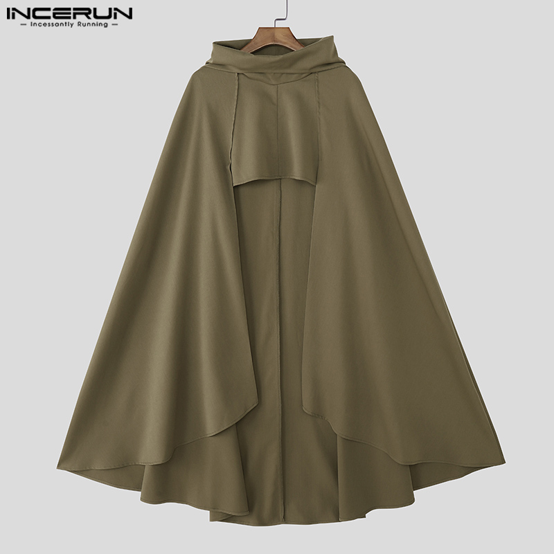 INCERUN Men Cloak Cape Solid C - Mens Fashion Poncho recensione e prezzo