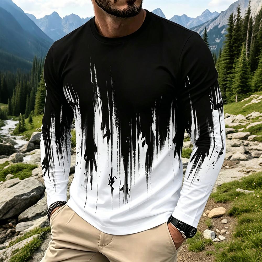 Men's Gradient Ink Splash Long - Men'S Spring Fashion recensione e prezzo