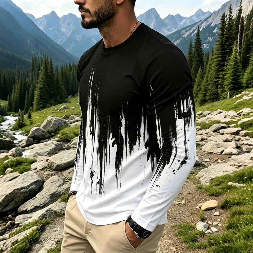 Men's Gradient Ink Splash Long - Men'S Spring Fashion recensione e prezzo