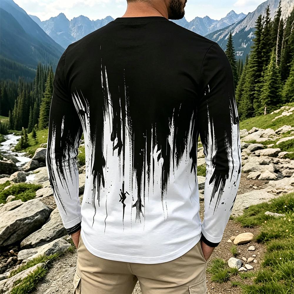 Men's Gradient Ink Splash Long - Men'S Spring Fashion recensione e prezzo