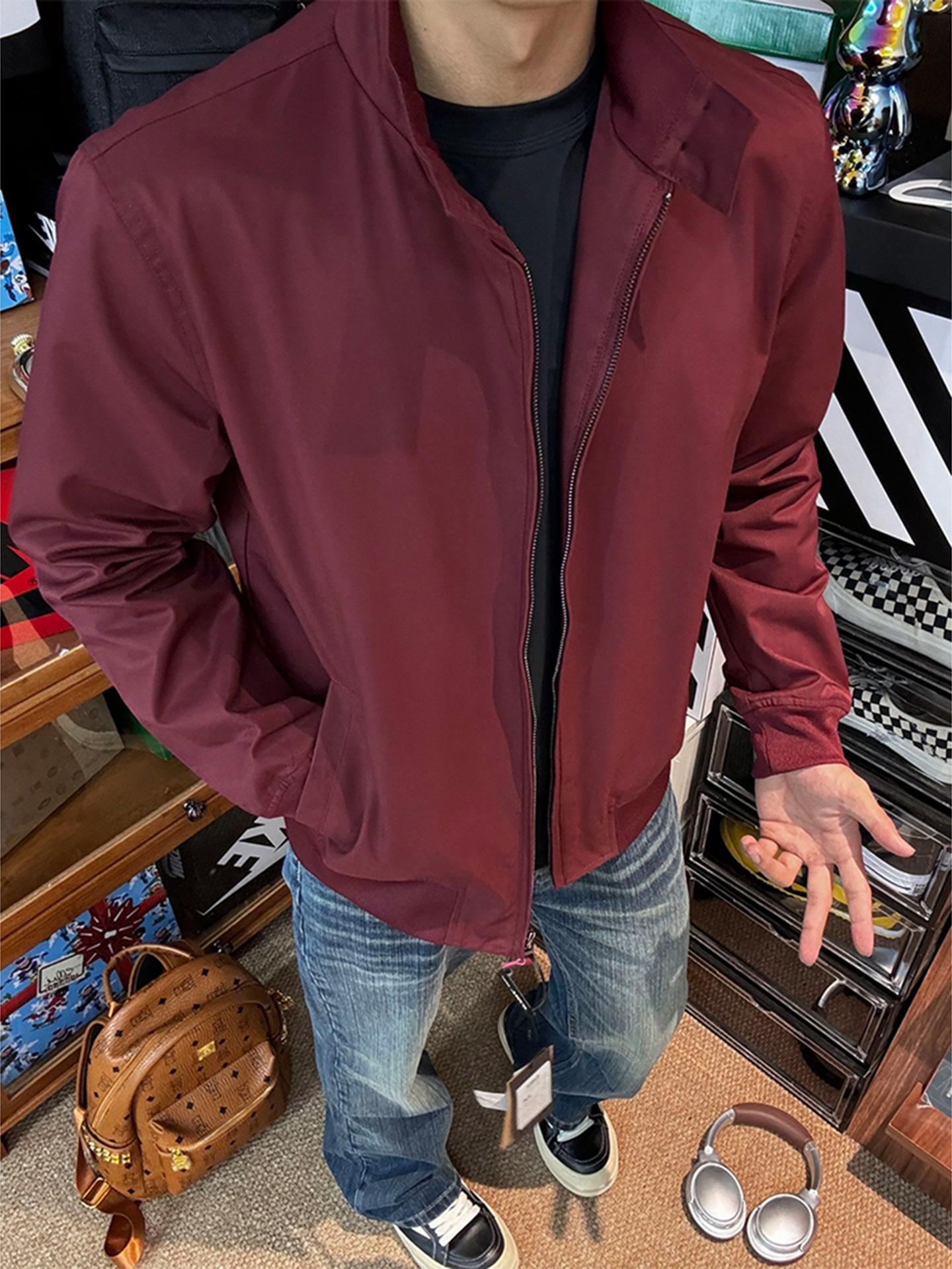 Red Stand Collar Harrington Ja - Harrington Jacket recensione e prezzo