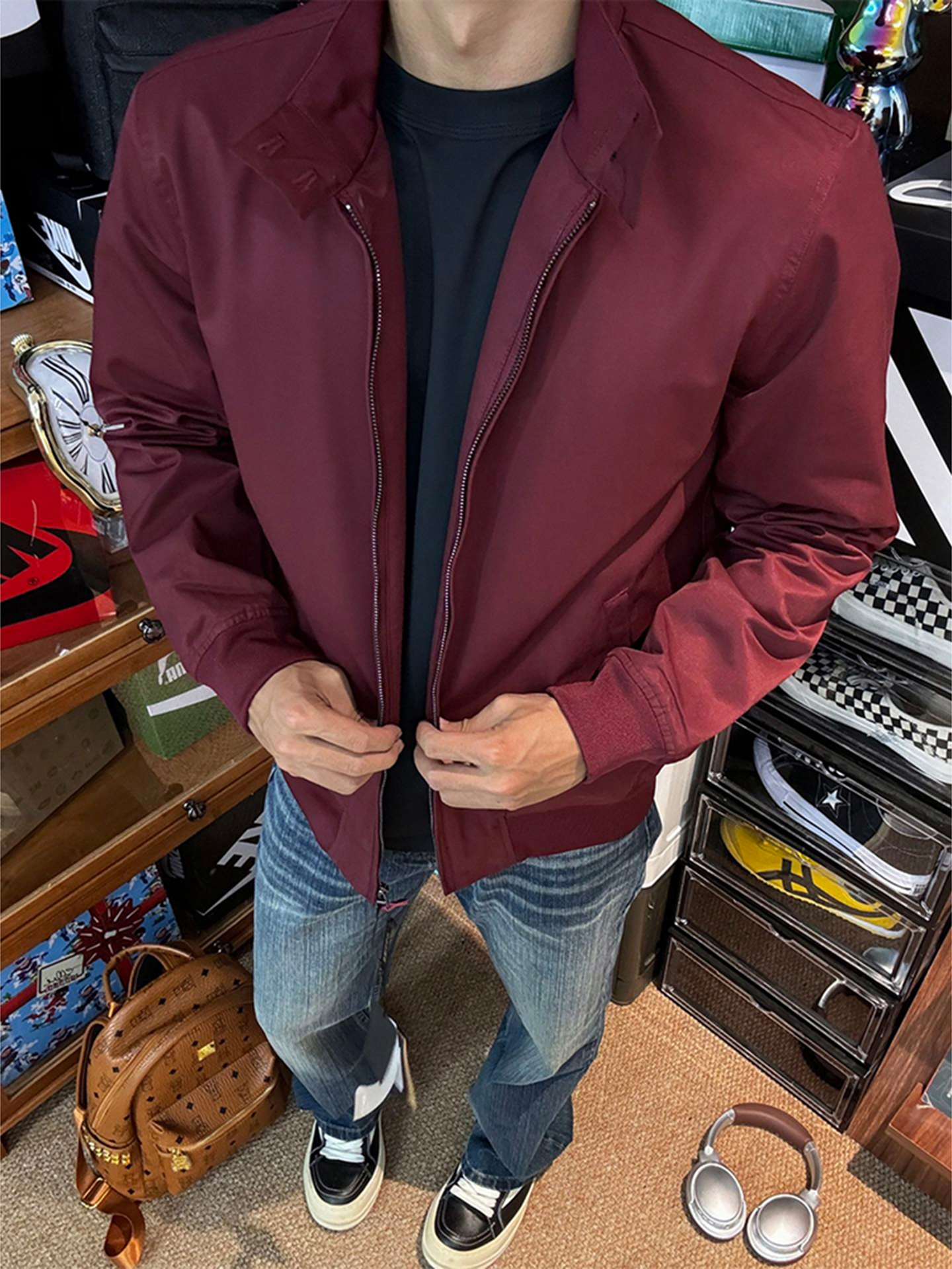 Red Stand Collar Harrington Ja - Harrington Jacket recensione e prezzo